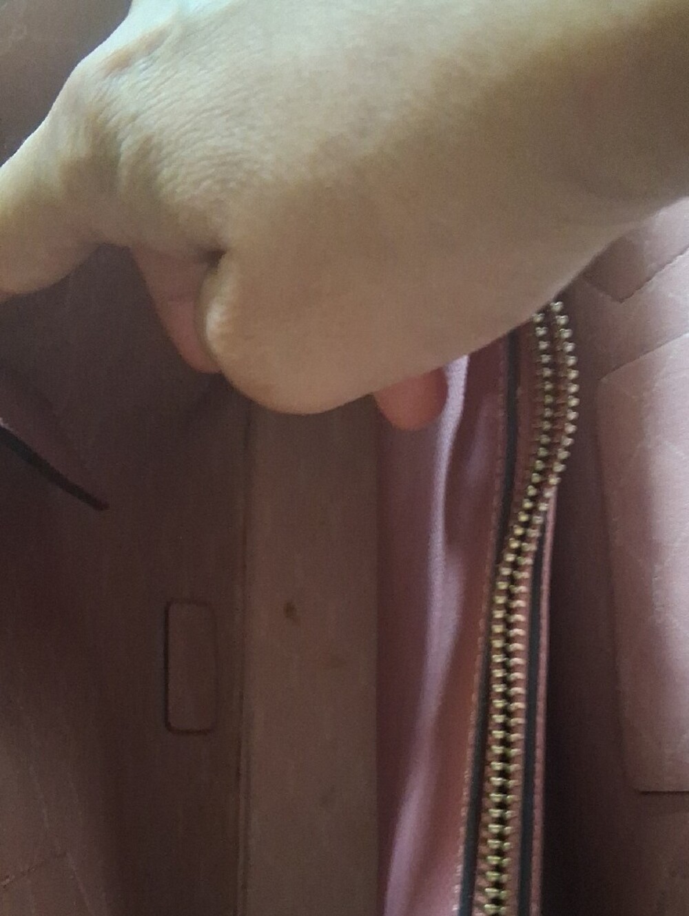 Aldo Rose Pink Structured Tote with Gold Accent - Picture 4 of 6
